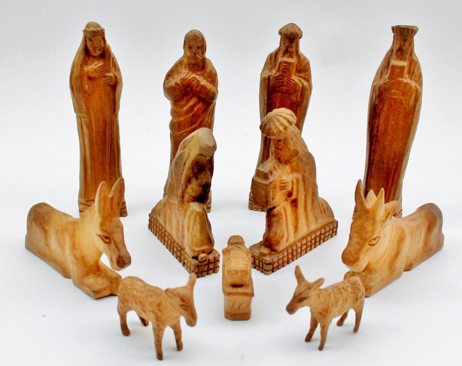 Handcarved Wood Nativity