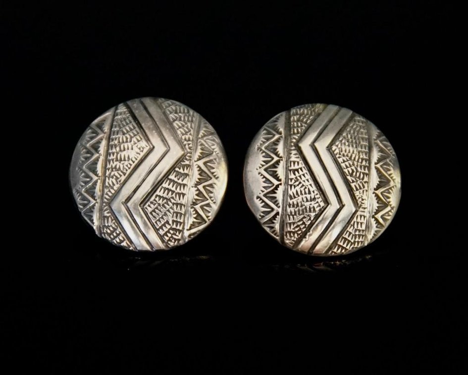 Handmade American Indian Sterling Earrings