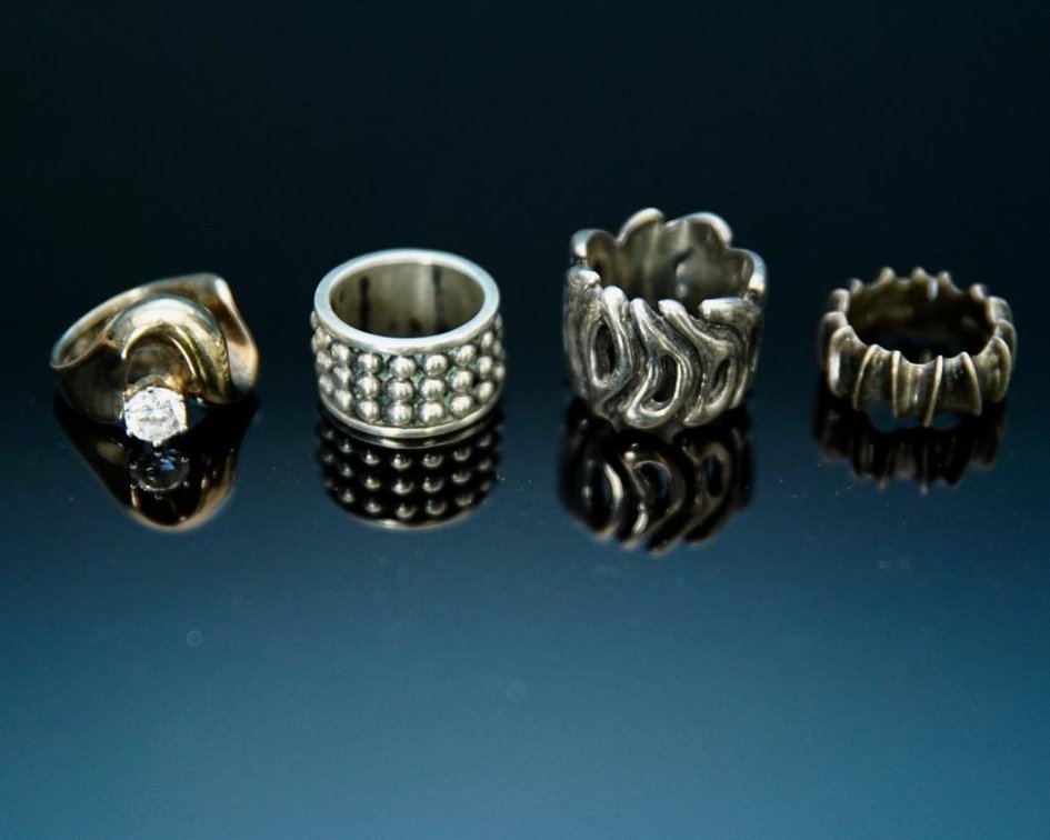 Four Sterling Rings