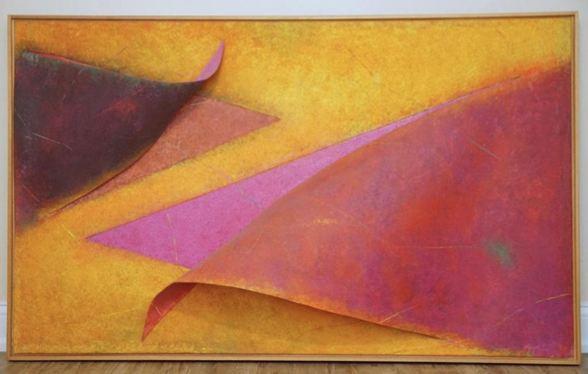 Acrylic on Canvas Relief by Herbert Ferber