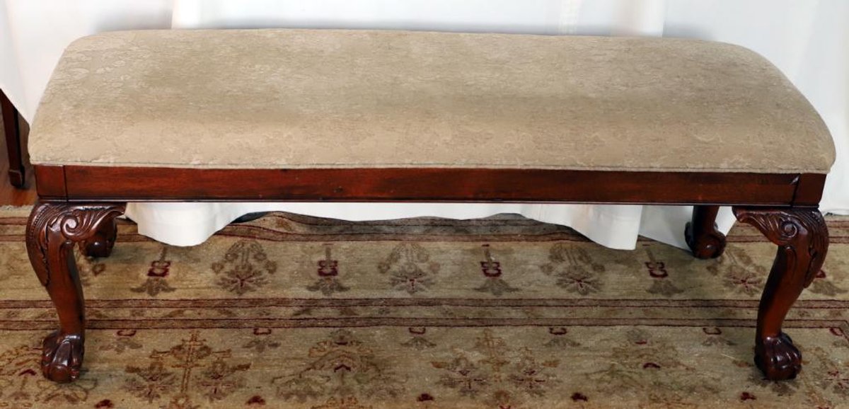 Chippendale Style Fireside Bench