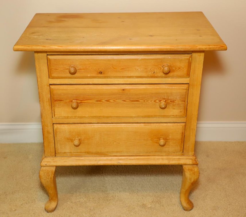 Queen Anne Style Solid Pine Chest
