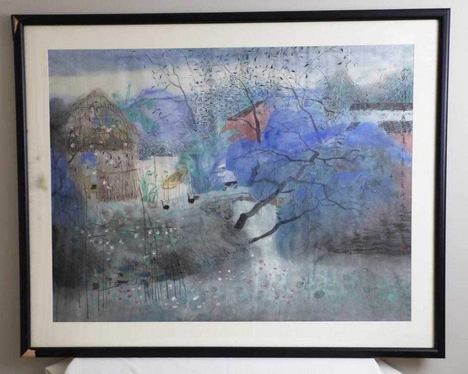 Japanese Watercolor Scene