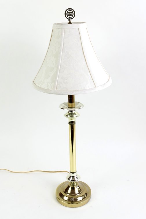 Brasstone Candlestick Table Lamp