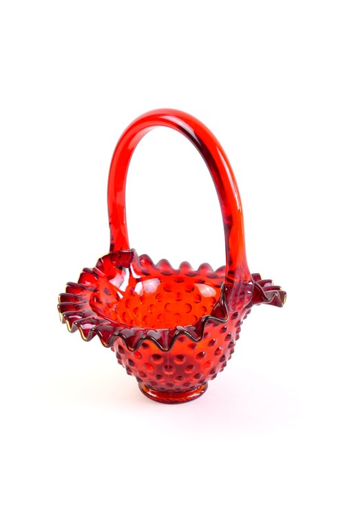 Fenton Hobnail Basket
