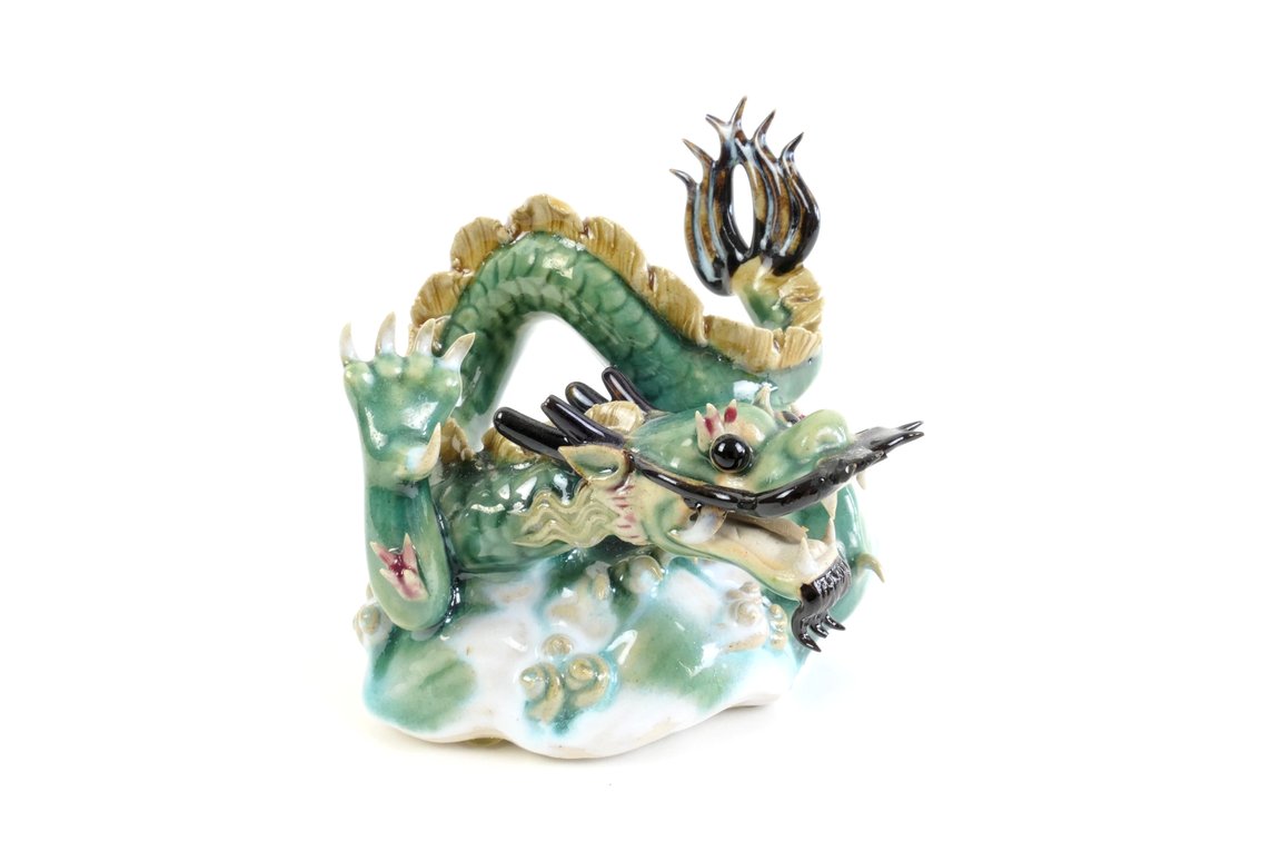 Vintage Chinese Clay Dragon