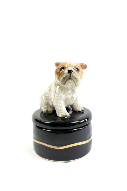 Vintage Takahashi Bulldog Trinket Box