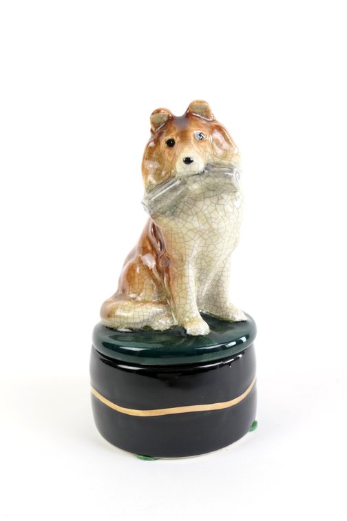 Vintage Takahashi Collie Trinket Box