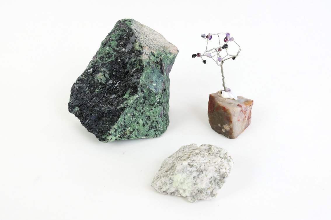 Zoisite and Two Other Mineral Specimens