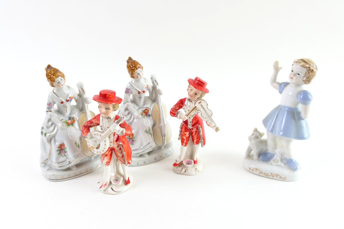 Five Ceramic Figurines