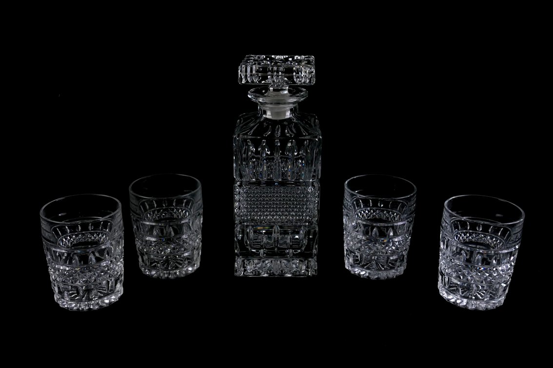 Crystal Old Fashioned Glasses and Decanter