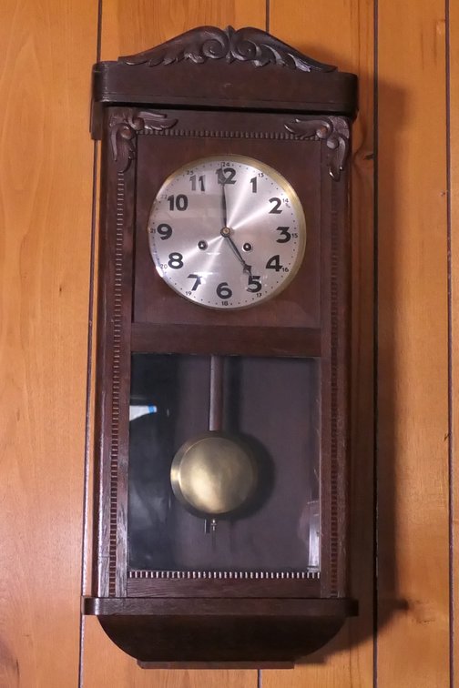 Carved Wall Clock with Foliate Motifs