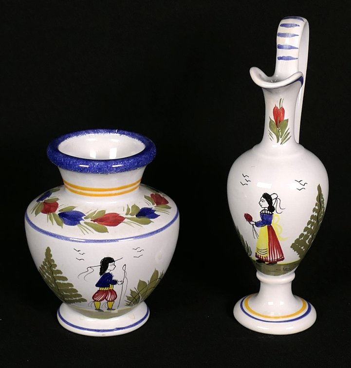Two Henriot Quimper Vases