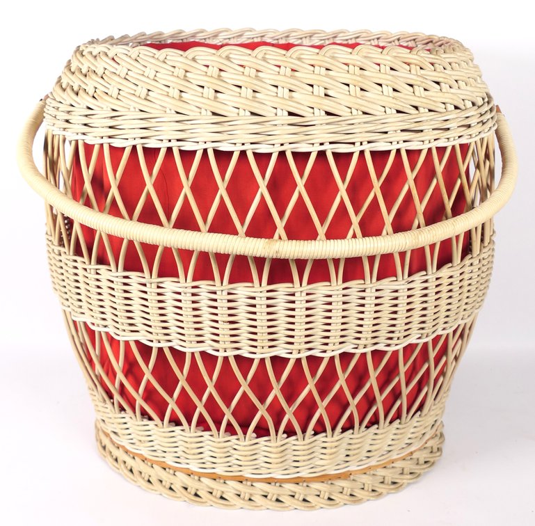 Lined Wicker Basket