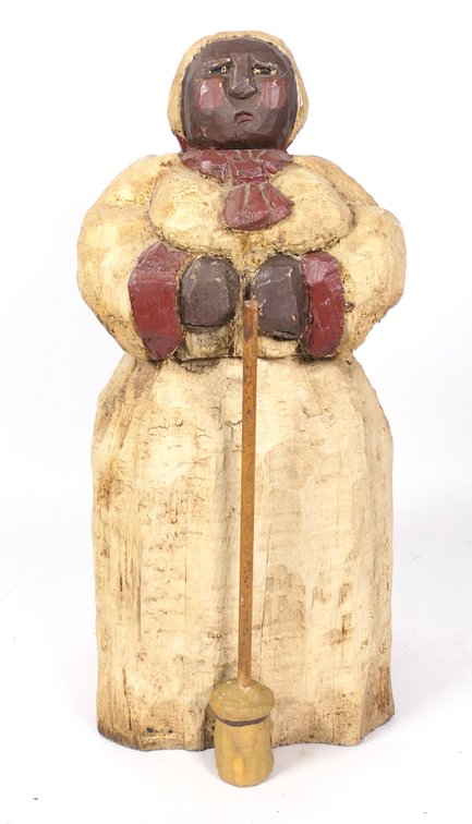 Carved Black Americana Woman