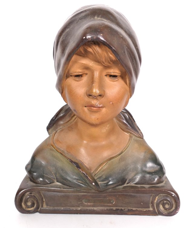 Antique French Plaster Bust