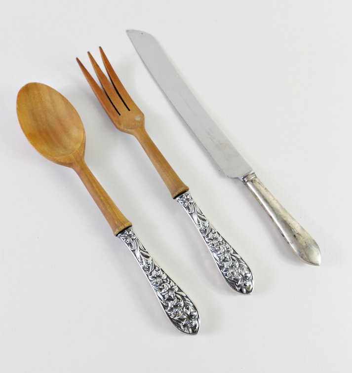 Sterling Handle Salad Set and Knife