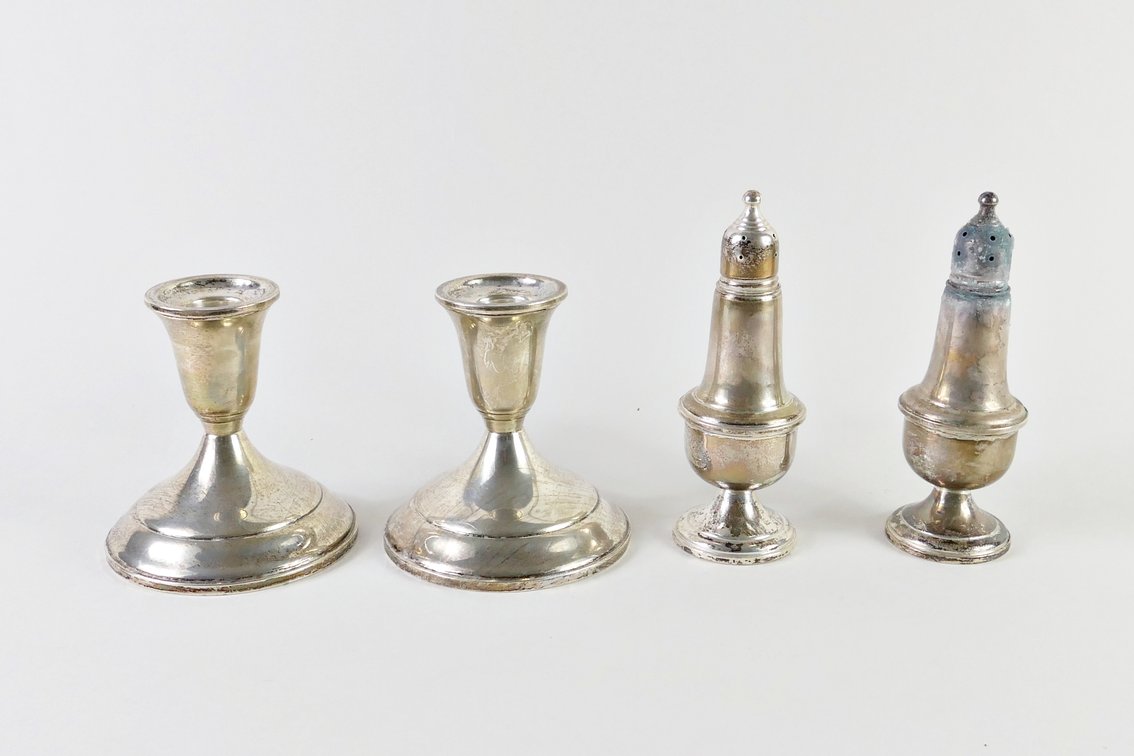 Weighted Sterling Shakers and Candlesticks