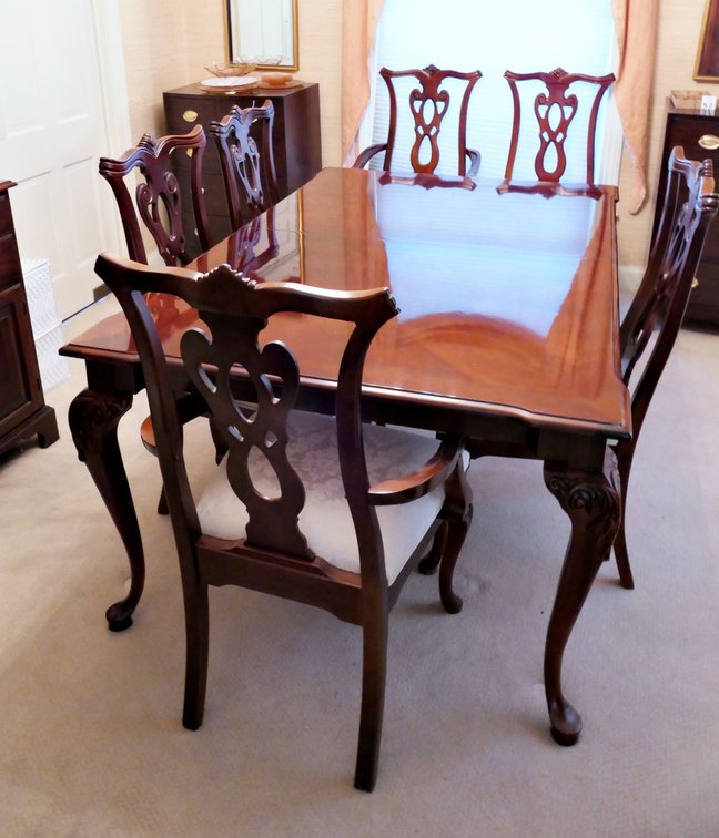 Cherry Finish Dining Chair Set