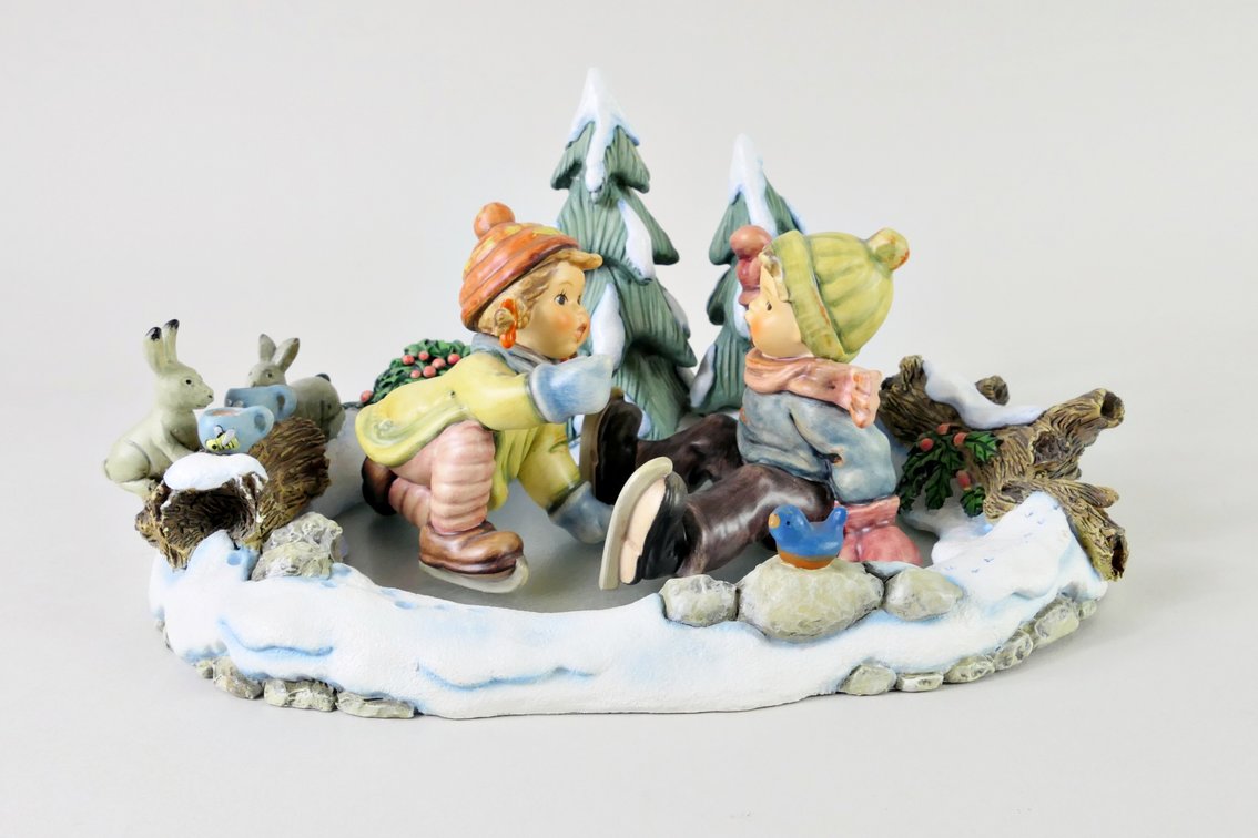 Three Ice Skating Figurines by Goebel