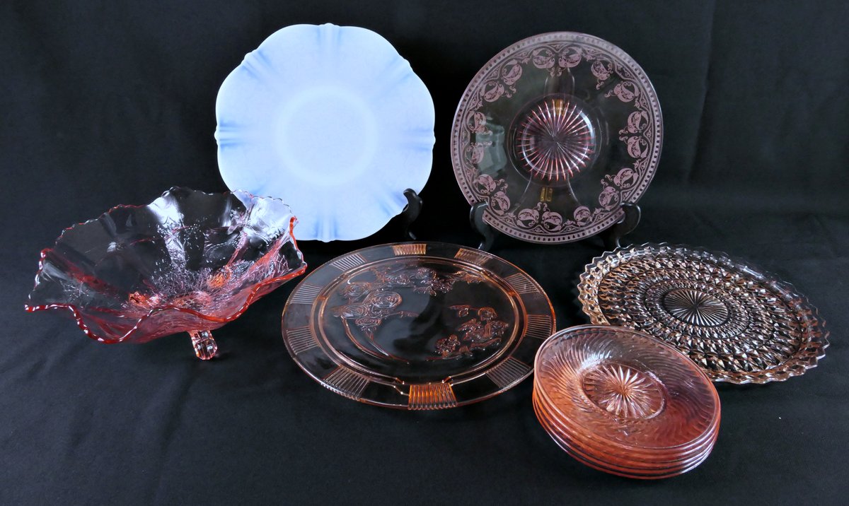 Assorted Pink Glassware