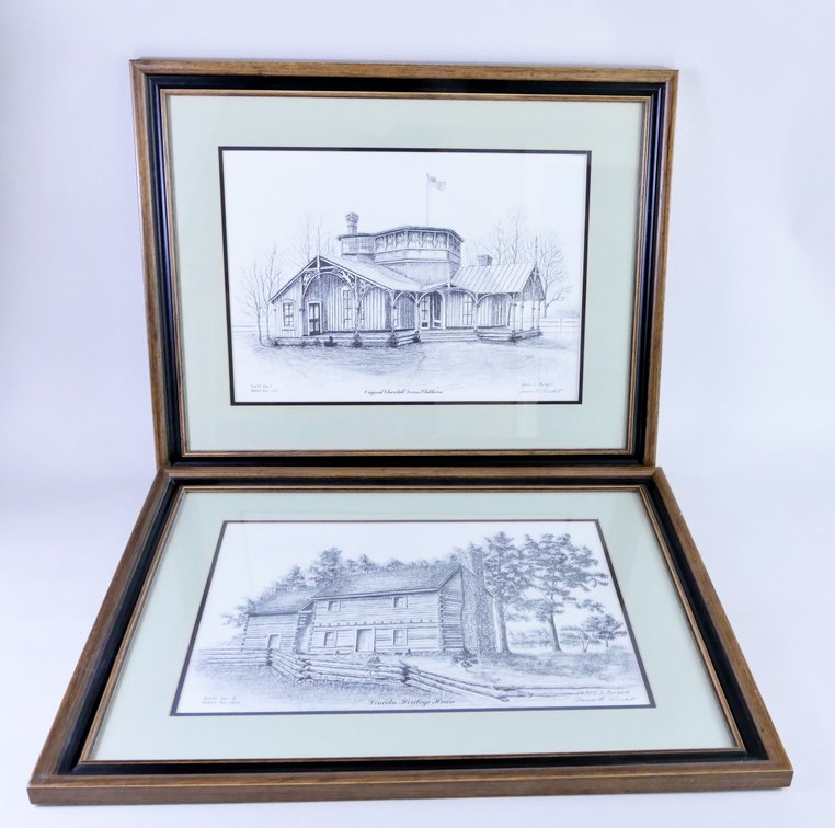 James L. Puckett Lithograph Pair