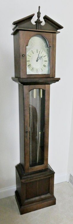 Walnut Finish Grandfather Clock