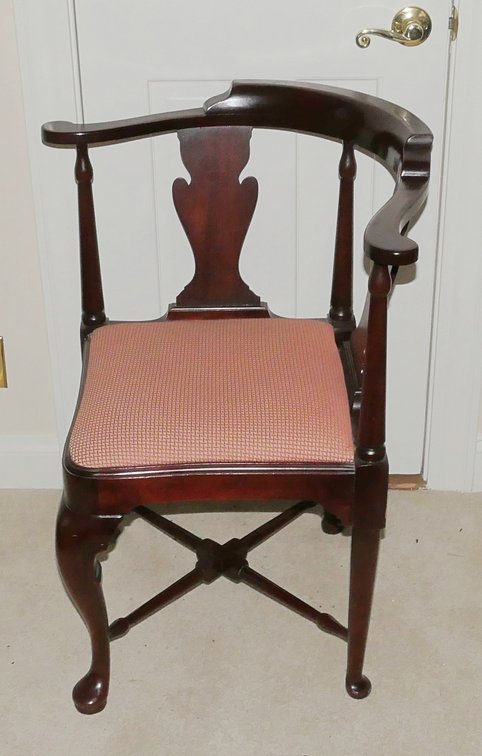 Cherry Finish Corner Chair