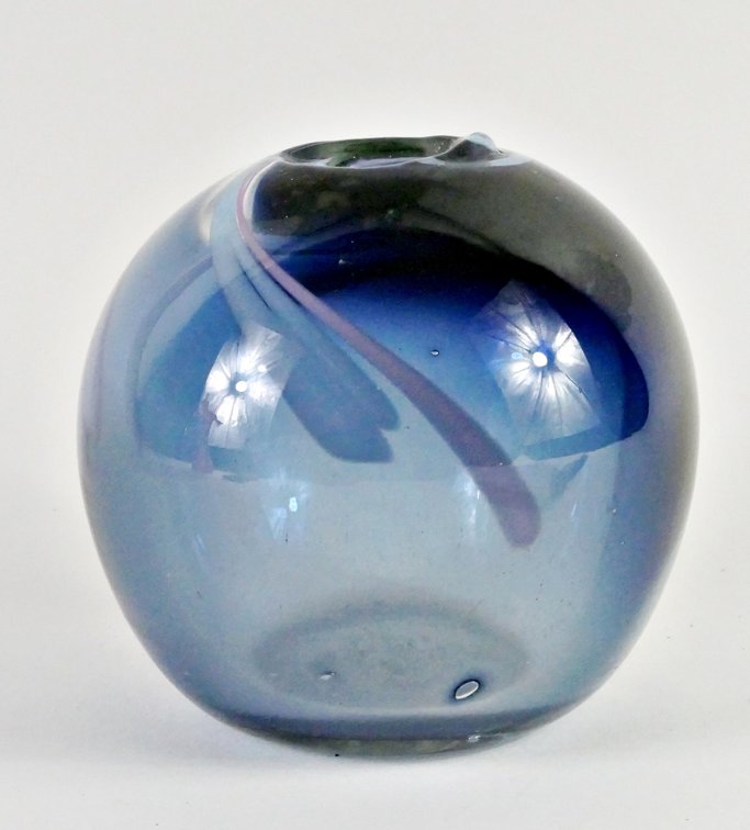 Blue Art Glass Vase