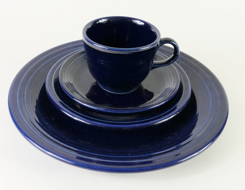 Blue Fiestaware Place Setting