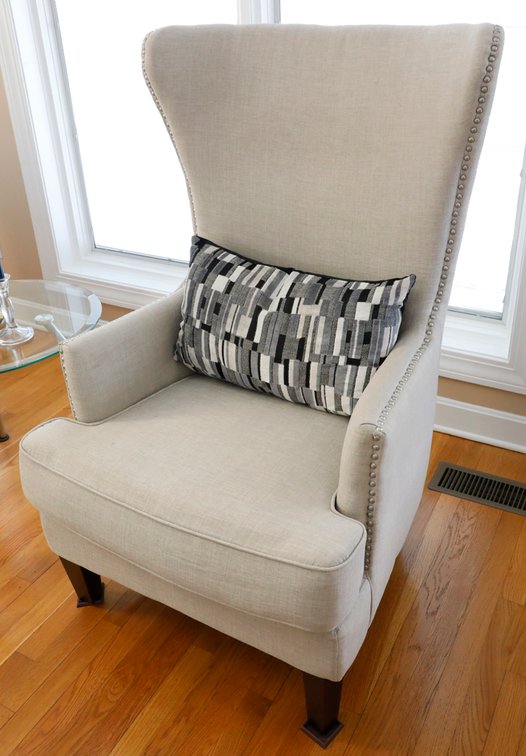 High Back Butterfly Style Wing Back Chair