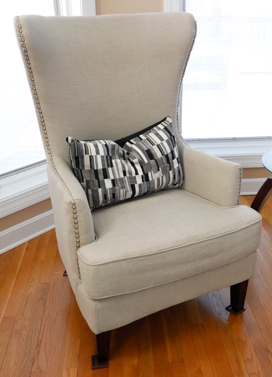 High Back Butterfly Style Wing Back Chair