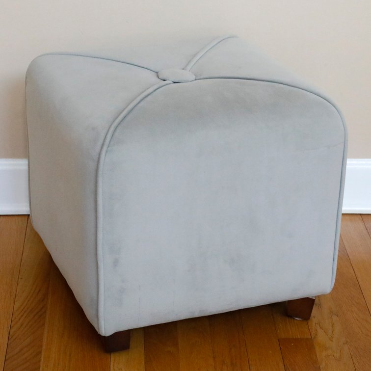 Suede Covered Ottoman