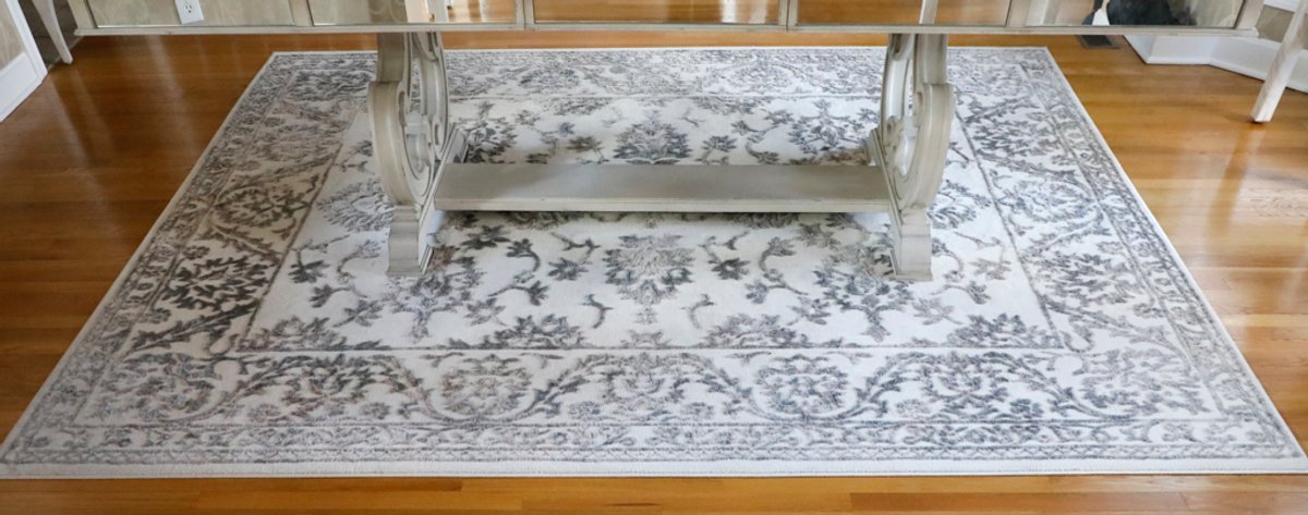 Theoni Collection Ivory and Gray Area Rug