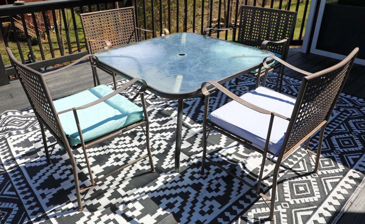 Wrought Iron Table and Chairs Set