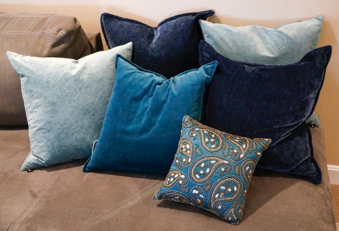 Six Complementary Throw Pillows
