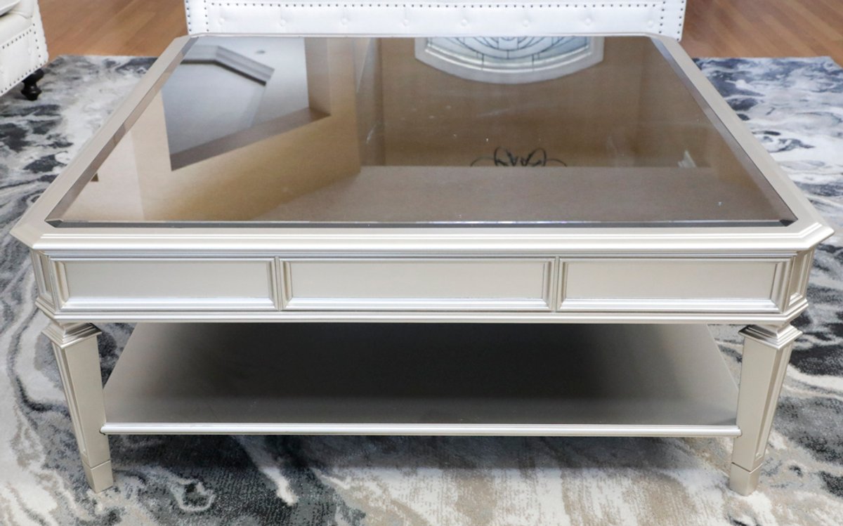 Octagonal Shape Double Tier Coffee Table