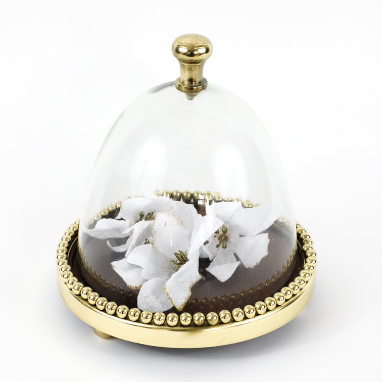Mini Footed Cake Plate with Glass Dome
