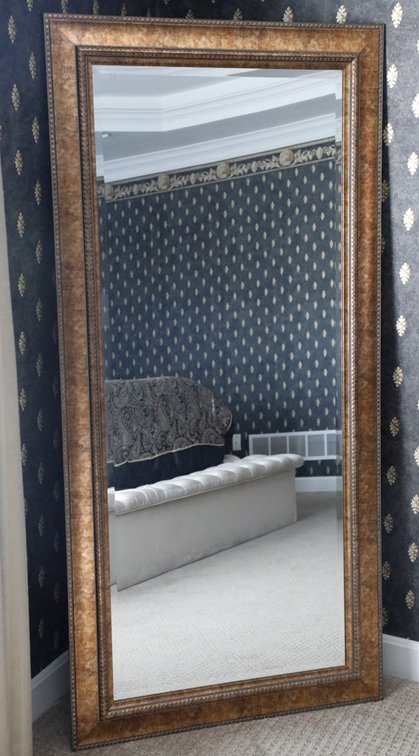 Gold Tone Wall Hanging Mirror 