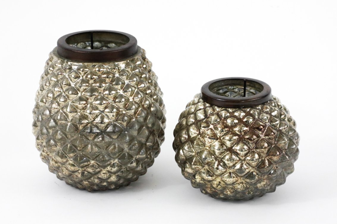 Bronze Mercury Glass Votive Holders