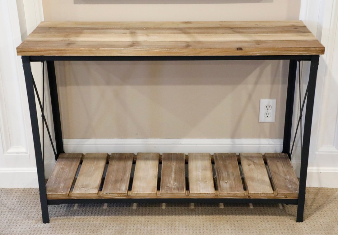Double Tier Wood Display Table