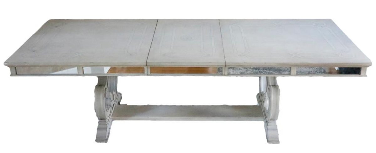 Gray Painted Finish Dining Room Table