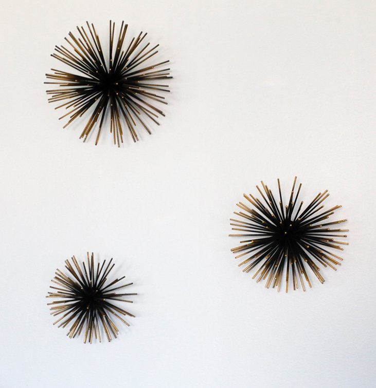 Three Piece Starburst Metal Wall Art