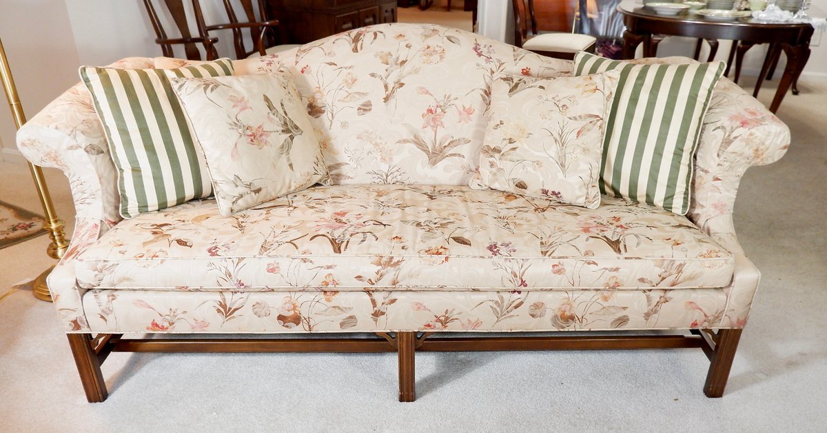 Chippendale Style Floral Sofa