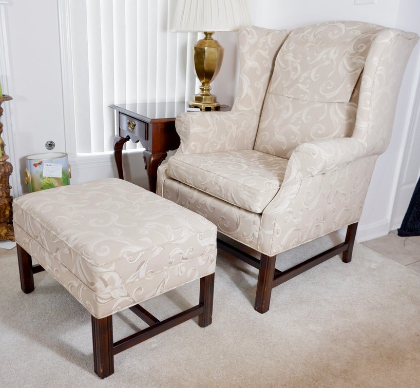 Chippendale Style Wingback Chair