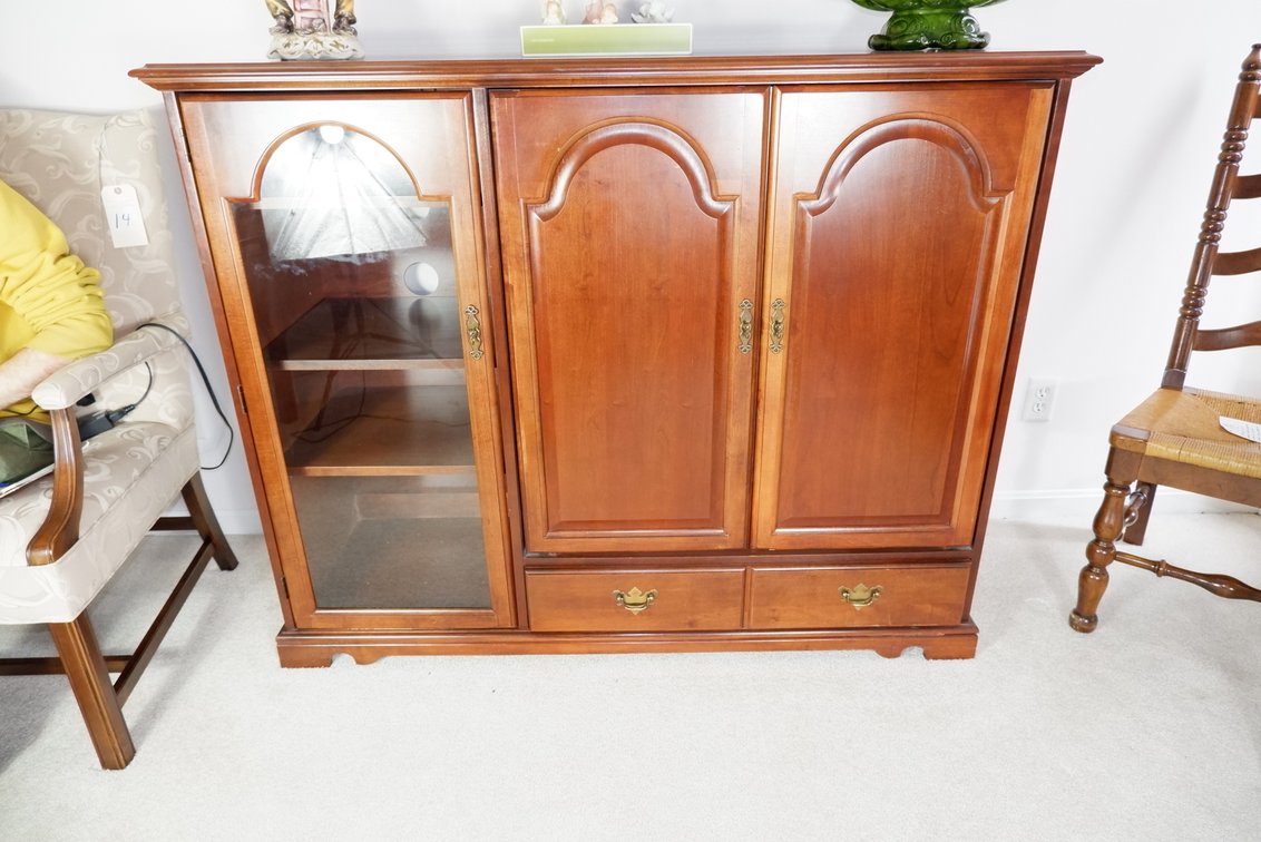 Cherry Finish Entertainment Cabinet
