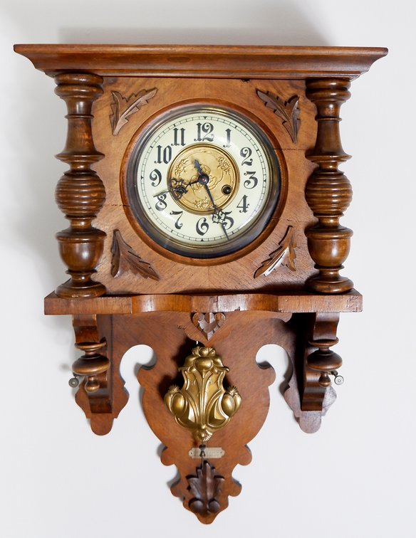 German Made Walnut Case Wall Clock