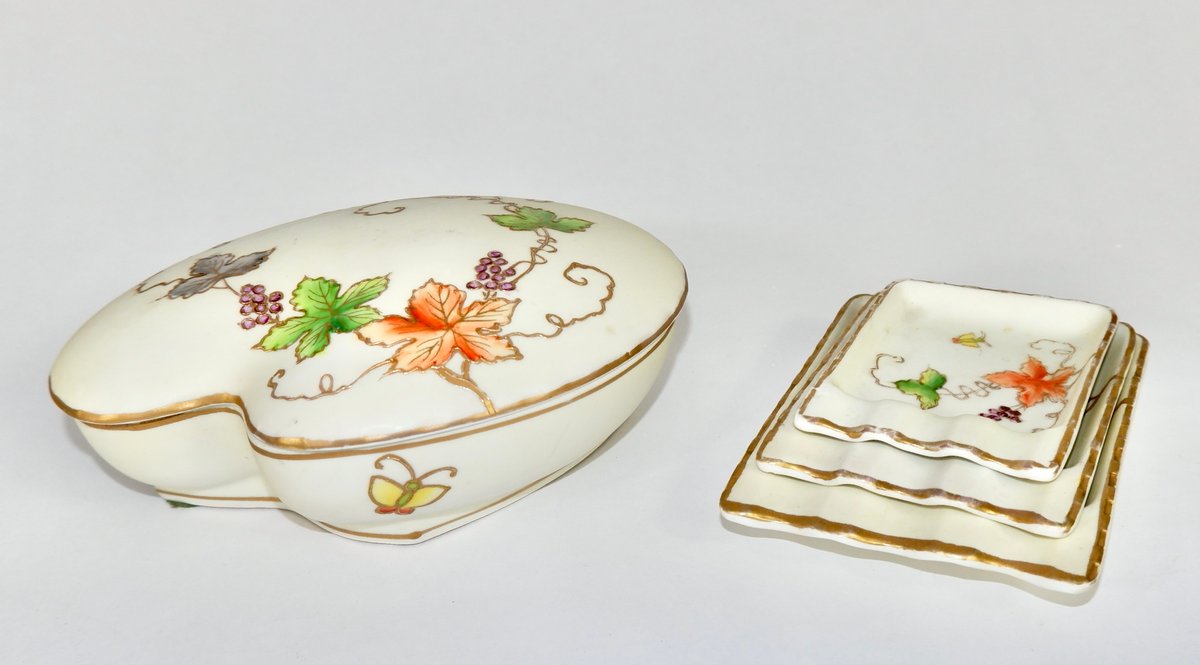 Ashtrays and Covered Dish Set