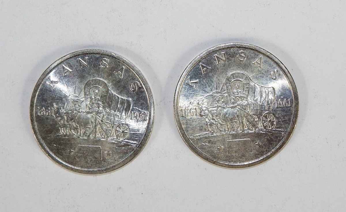 1961 Kansas Statehood Coins