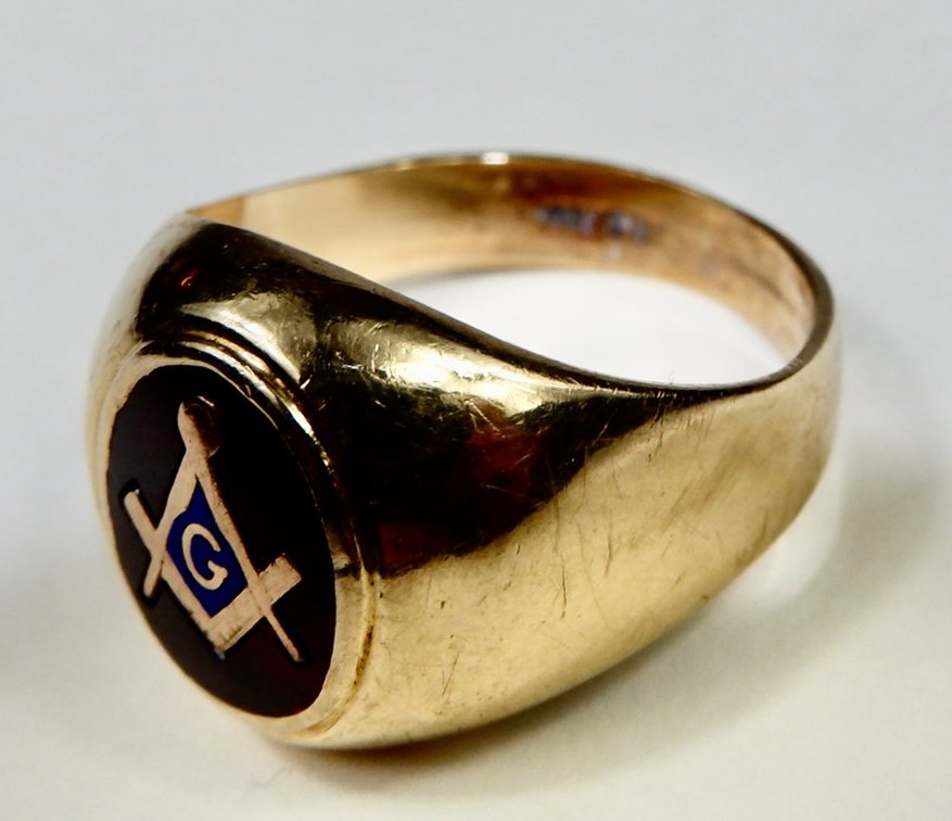 10kt Yellow Gold Freemason Ring